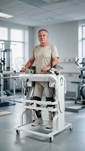 Robot de rééducation exosquelettique actif et motorisé, entraîneur réglable et portable pour les membres inférieurs, pour la récupération de la fonction de marche post-AVC - Product Image 6