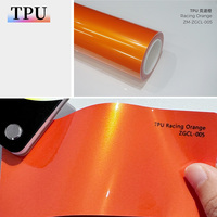 Film de protection de peinture automobile (PPF) en TPU hydrophobe auto-réparant, épaisseur 7,5 mil, couleur orange racing, vente en gros