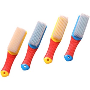 <b>Shoe</b> Brush <b>Soft</b> Bristle 4 Pcs Set For Cleaning <b>Shoes</b> Household Use Plastic Hair Durable Multi Functional - Product Image 1