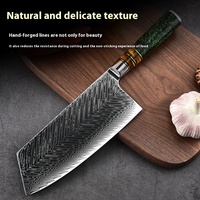 Couteau Santoku japonais de qualité supérieure Couteaux de chef en acier inoxydable damas VG10 Core Cuisine Cleaver Résine Bois Couteau à désosser