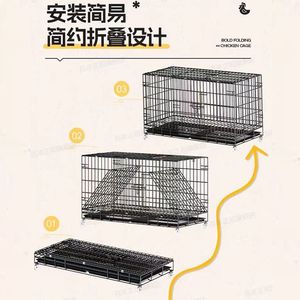 Pollaio Pieghevole Automatico Extra Large per Pulizia del Letame, Gabbia in Metallo Robusta per Polli e Gatti, Ideale per Uso Domestico - Product Image 6