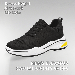 Chaussures de sport décontractées de style haut de gamme pour hommes Design d'ascenseur élégant 4-6-8-10 cm Hauteur Augmentation Printemps Mode Poids léger PVC - Product Image 2