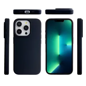 Grosir casing ponsel silikon cair kualitas tinggi casing penutup ponsel tahan benturan pelindung untuk iPhone 15 14 Pro Max