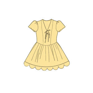 Robe personnalisée GSD4002 pour petite fille, imprimé « I love USA », vente en gros, ensemble pour bébé fille à manches volantées - Product Image 4