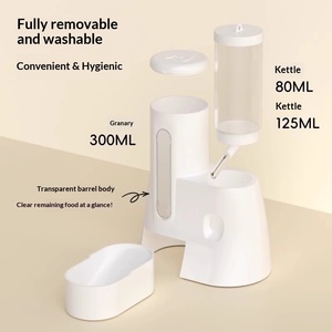 Distributeur automatique 2-en-1 de bouteille d'eau et de bol de nourriture pour <span class=keywords><strong>hamsters</strong></span> avec conception anti-renversement - Matériau plastique pour <span class=keywords><strong>hamsters</strong></span> - Product Image 5