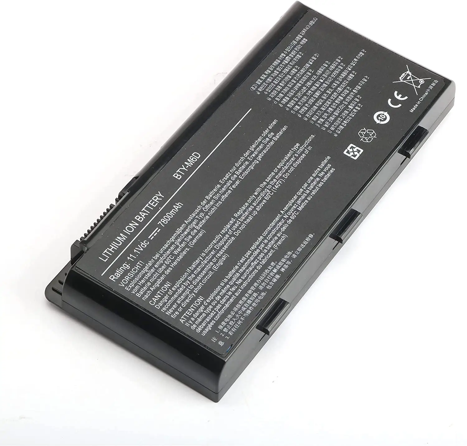 11.1V 7800mAh High Performance Lithium ionen Battery Gaming Laptop Battery For MSI Laptop Replacement Battery BTY-M6D