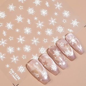 Leidankou Arbre de Noël Autocollants pour Ongles Vacances <span class=keywords><strong>Nail</strong></span> <span class=keywords><strong>Art</strong></span> Stickers avec Flocon de Neige Cadeau et Renne Designs pour Manucure Festive - Product Image 3