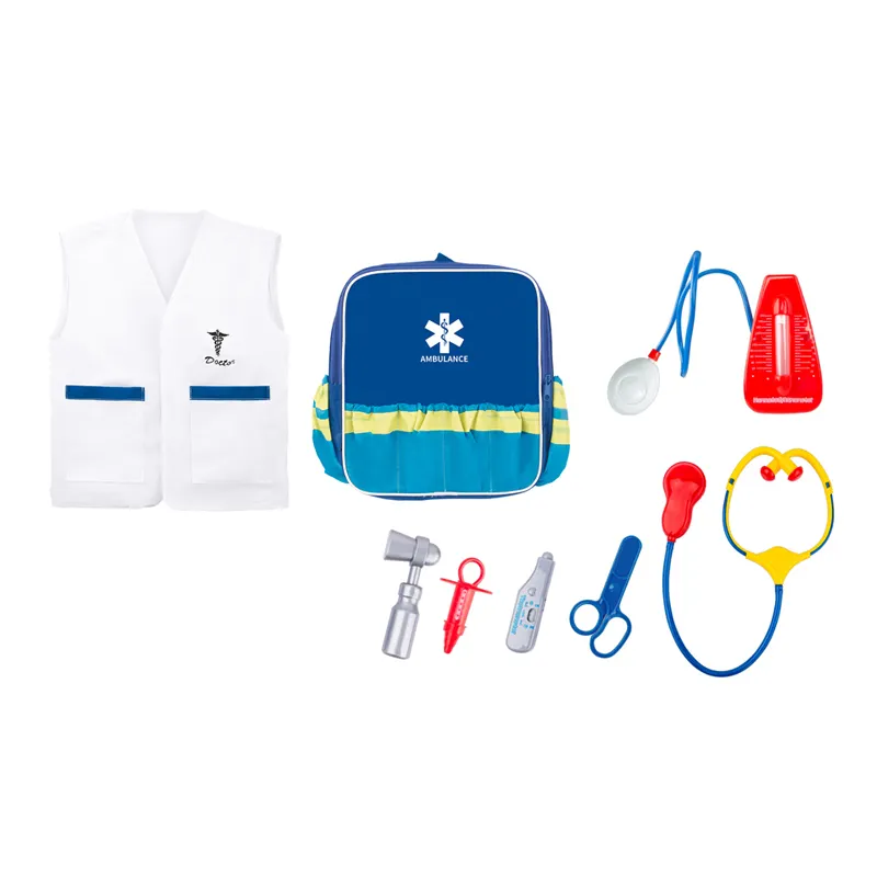 Bemy đồ chơi bác sĩ phù hợp với bao gồm bác sĩ quần áo, thiết bị y tế và bác sĩ Ba lô đồ chơi cho trẻ em