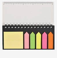 Ensemble de bureau multi-usages personnalisé avec notes adhésives et stylos, logo promotionnel, cadeau publicitaire, papeterie de bureau