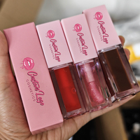 Gloss repulpant pour les lèvres en gros sous marque privée, saveur fruitée, végétalien, sans cruauté, huile à lèvres changeante de couleur