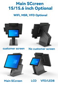 Sistema POS de Escritorio Todo en Uno con Pantalla Táctil de Fábrica, Caja Registradora, Impresora de Huellas Dactilares, Lector de Tarjetas, Windows 10 para Tienda