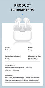 फैक्ट्री डायरेक्ट ट्विस वायरलेस हेडसेट जेएल चिप स्टीरियो की अगुवाई वाली इन-कान शोर कमी ब्लूटूथ हेडसेट - Product Image 4