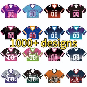 T-shirt court de cheerleader de football américain personnalisé pour femme, sublimation, mode streetwear, maillot court en mesh - Product Image 2
