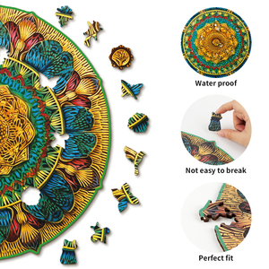 Rompecabezas de Mandala Colorido con Impresión a Todo Color, Esquinas Redondeadas, Acabado Mate, para Edades de 8 a 13 Años, Unisex, de Cartón - Product Image 6