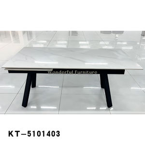 Table de salle à manger moderne extensible en pierre frittée 180/ 240x90 pour <span class=keywords><strong>restaurant</strong></span> - Product Image 4