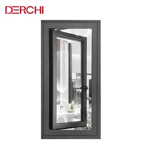 Hurricane Proof Wind Resistant Double Glass Windows Aluminum Swing Casement Window House Window