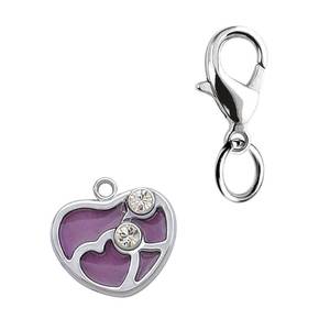 Componenti per Gioielli a Forma di Cuore 16x15 mm in Acrilico e Lega per Creazione di Gioielli Confezionati in Sacchetti - Product Image 1