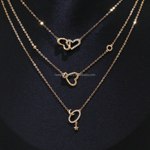 Colliers de joaillerie fine en or jaune massif 18 carats AU750 avec diamants naturels, design spécial, collier populaire en pierres précieuses pour femmes - Product Image 2