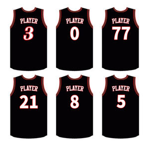 Phila City Trikot für Basketball # 0 # 77 # 21 # 8 # 3 Großhandel S-XXL Genähte Erwachsenen-Basketballkleidung in Schwarz - Product Image 1