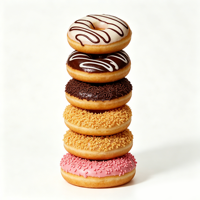 Squishies Thème Alimentaire Assortis 5cm en PU : Biscuit, Glaçage au Lait, Donut, Mocha, Truffe, Caramel Croquant, Beurre, Fraise, Sakura