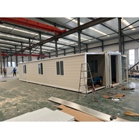 Maison conteneur complète extensible, unité modulaire préinstallée pour camping, abri d'urgence, site de construction résidentielle