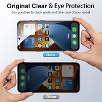 Protection d'écran en verre trempé anti-espionnage à couverture intégrale pour iPhone 16 Pro Max, directement de l'usine
