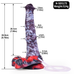 NNSX Soft Silicone Realistic Penis Horse Squirting <b>Dildo</b> for Women G Spot Stimulation Females Big Dick Suction Cup Sex Toys - Product Image 3