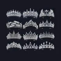 Pearl Rhinestone Tiara Crown for Women