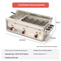 Équipement de cuisine commerciale pour restaurants et traiteurs, friteuse à gaz en acier inoxydable 24L à 3 bacs pour poulet et pommes de terre