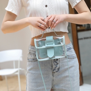 Summer New Fashion Vintage PVC Transparent Shoulder Bag Women's Trendy Waterproof <span class=keywords><strong>Clear</strong></span> <span class=keywords><strong>Messenger</strong></span> Tote Purses Candy Pattern Gift - Product Image 2
