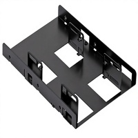 Support de montage double SSD OEM ODM (pour baie interne 3,5 pouces vers 2,5 pouces, installation facile) Noir