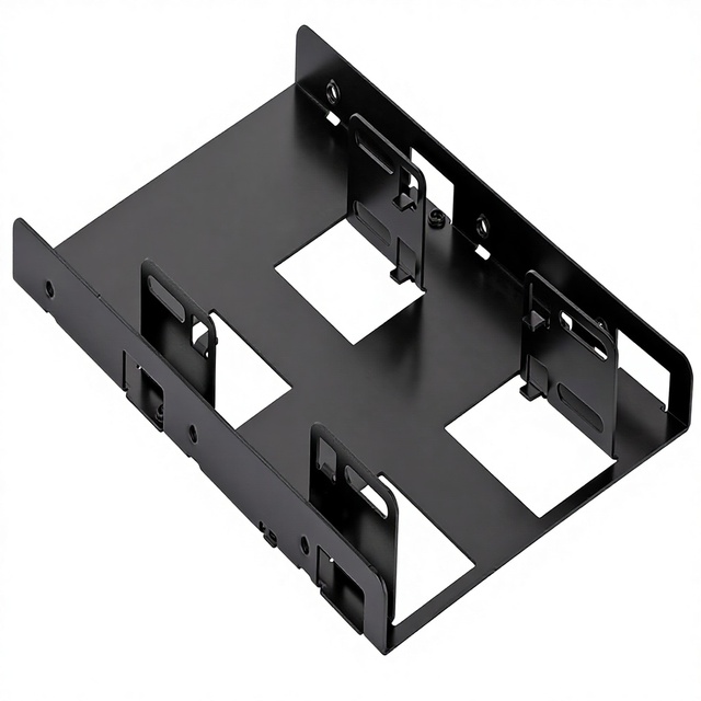 OEM ODM Dual SSD Mounting Bracket (3.5" Internal Drive Bay to 2.5" Easy Installation) Black