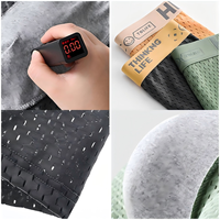 Caleçons Boxers Homme Respirants Antibactériens Sans Coutures en Maille Taille Mi-Haute en Soie Glacée Séchage Rapide Sous-vêtements Athlétiques Rafraîchissants pour l'Été