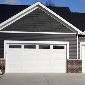 Venta al por mayor moderna seccional arriba plegable barato puerta de garaje de aluminio para los hogares