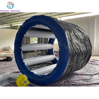 Roue à roulettes gonflable pour marcher sur l'eau, personnalisée, bleue, écologique, certifiée CE, avec une capacité de 100 à 500 kg pour les parcs aquatiques