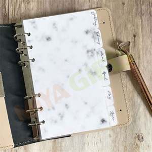 Mármol personalizado 12 divisores de tabulación de papel mensual papel laminado guión tabulado planificador agend divisor - Product Image 5
