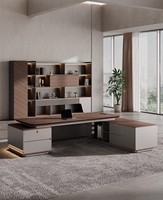 Foshan fournisseur en forme de L patron directeur général bureau exécutif Table de bureau en bois pour mobilier de bureau