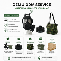Masque à gaz intégral en silicone MF21 avec diaphragme vocal, harnais à 6 points, lentille trapézoïdale, certifié CE, prêt à être expédié (OEM)
