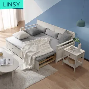 Linsy עץ מסגרת בית ריהוט עצלן ילד פינת ספה מיטה עם אחסון חתך ספה מיטת בד סלון ספה סט DW1K-A