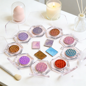 Cosmetic Grade Premium Chameleon Duochrome Pressed <strong>Eyeshadow</strong> Pan - Peach &amp; <strong>Blue</strong> Single <strong>Glitter</strong> <strong>Eyeshadow</strong> with Multi-Chrome Shift - Product Image 3