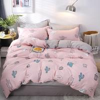 Parure de lit en velours d'hiver, housse de couette sur mesure, 4 pièces, polyester et coton, blanc, imprimé moderne, écologique, toutes saisons