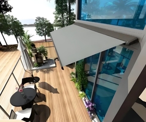 Toldo retráctil eléctrico de aluminio Toldo Cassette completo Marco retráctil con <span class=keywords><strong>toldos</strong></span> de brazo plegable de control remoto - Product Image 1