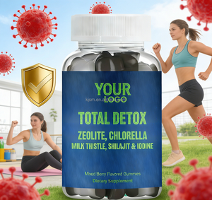 Gomitas Total Detox |   <span class=keywords><strong>Zeolita</strong></span>, Chlorella, Cardo mariano, Shilajit e Yodo |   Sabor a Frutos Rojos Mixtos |   Suplemento Dietético - Product Image 2