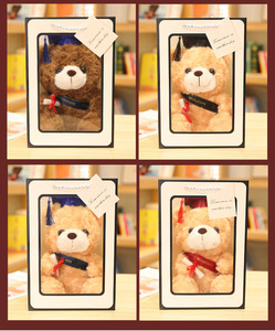 ตุ๊กตาหมีปักลายใหม่สุดนุ่ม ขนปุย บรรจุใยฝ้าย PP ขนาด 23-28 ซม. ของขวัญสำหรับเด็ก คลายเครียด - Product Image 6