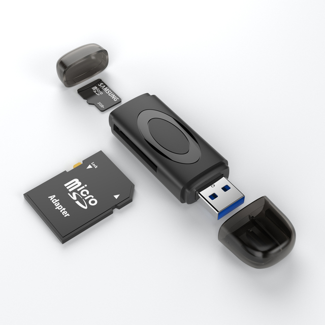 Portable Mini Card Reader USB-A 3.0 Card Reader to Read SD/TF Card for Laptop,phone