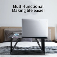 Table portable pour ordinateur portable avec chargeur sans fil magnétique 15W, bureau pliable pour la maison et le bureau, idéal pour la lecture, l'écriture, la prise de repas, le travail