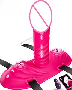 Pink Clitoral Vibrator With Suction Base USB Rechargeable Waterproof 7 Frequencies Non Latex Real Touch Feeling - Product Image 1