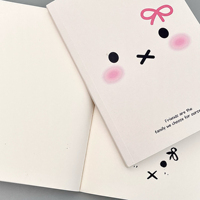 Nuevo Cuaderno de Notas con Tapa de Papel Cosida con Hilo, Diseño de Gato Adorable, A5, 100 Hojas
