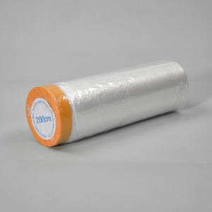 Película de enmascarar de plástico para pintura, rollo de lámina plástica para pintores, papel de enmascarar con cinta para pintura automotriz - Product Image 4