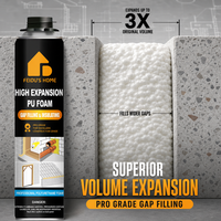Colle polyuréthane isolante en mousse PU de qualité construction, haute expansion, étanche, pour l'étanchéité des cadres de porte, 300m